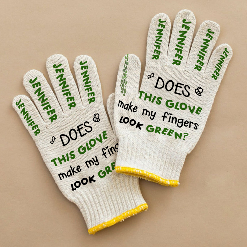 Lassen diese Handschuhe meine Finger grün aussehen? - Personalisierte Gartenhandschuhe