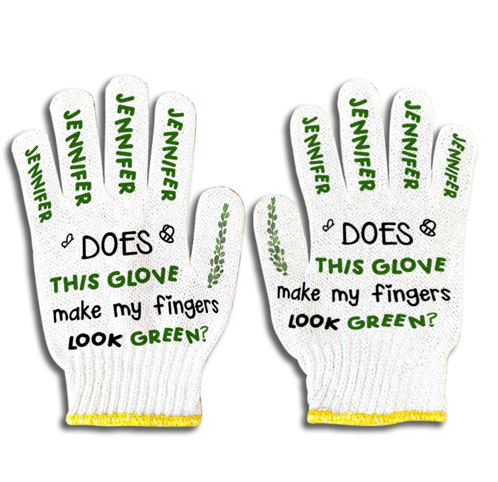 Lassen diese Handschuhe meine Finger grün aussehen? - Personalisierte Gartenhandschuhe