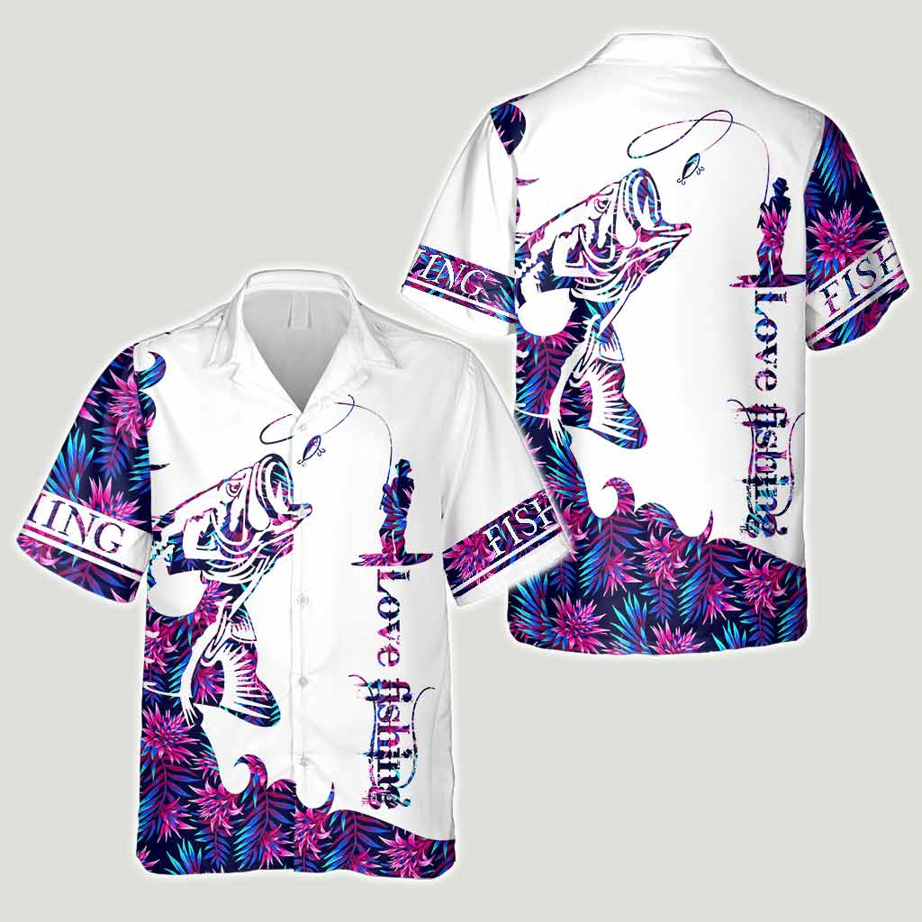 Hawaiihemd „Liebe zum Angeln“