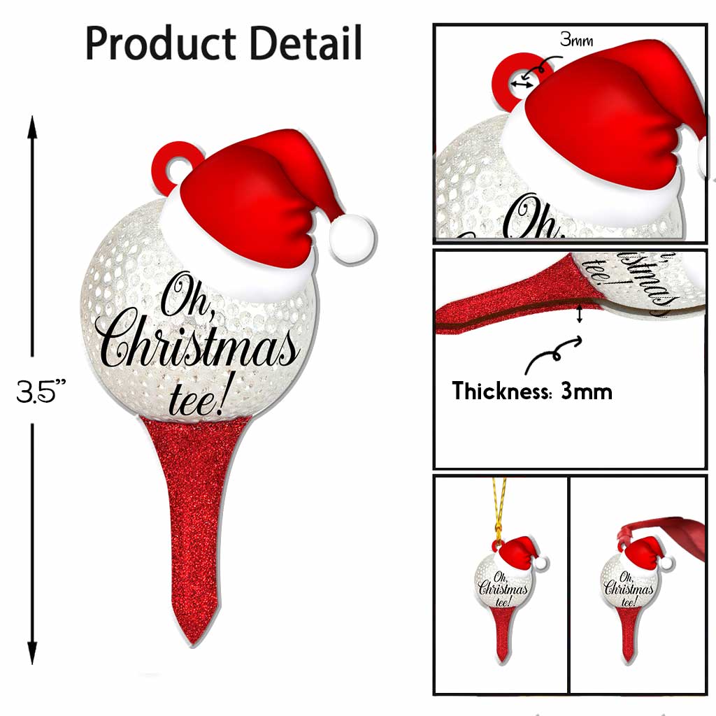 Oh Christmas Tee - Golf Ornament (Beidseitig bedruckt)