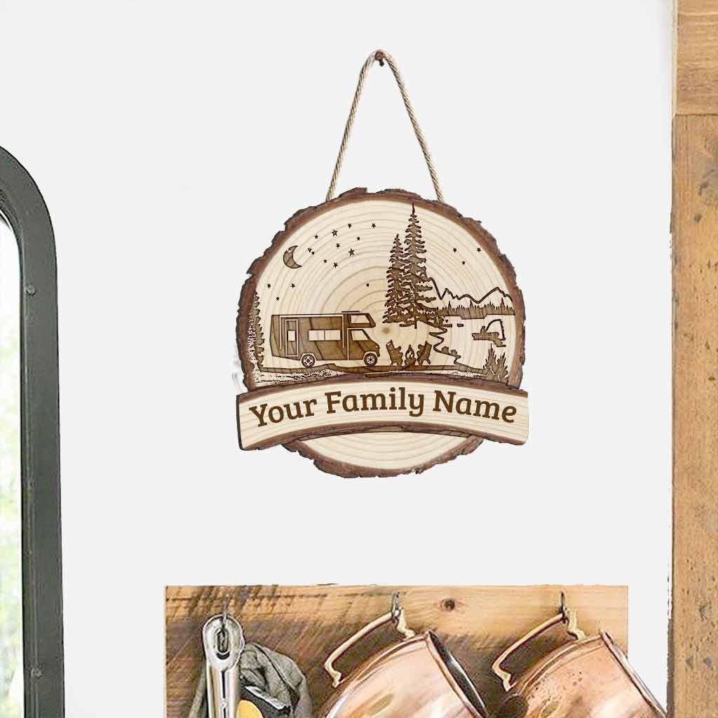 Camping - Personalisiertes Holzschild