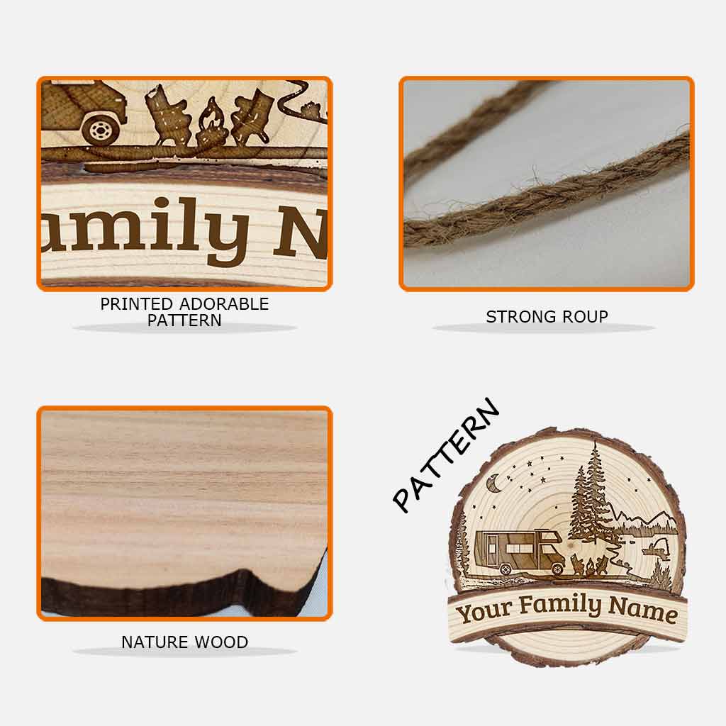 Camping - Personalisiertes Holzschild