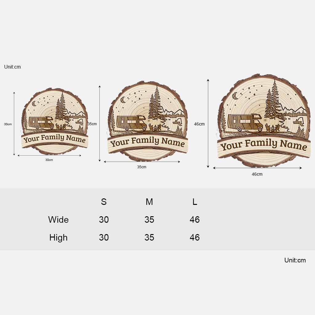 Camping - Personalisiertes Holzschild