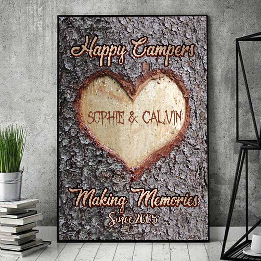 Happy Campers - Personalized Camping Poster