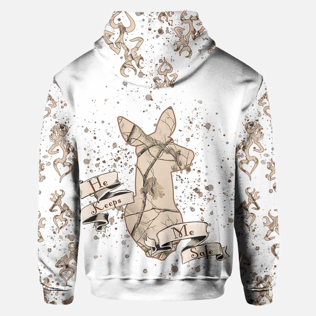 Seine Hirschkuh, ihr Hirsch – Personalisiertes T-Shirt und Hoodie für Paare auf der Jagd.