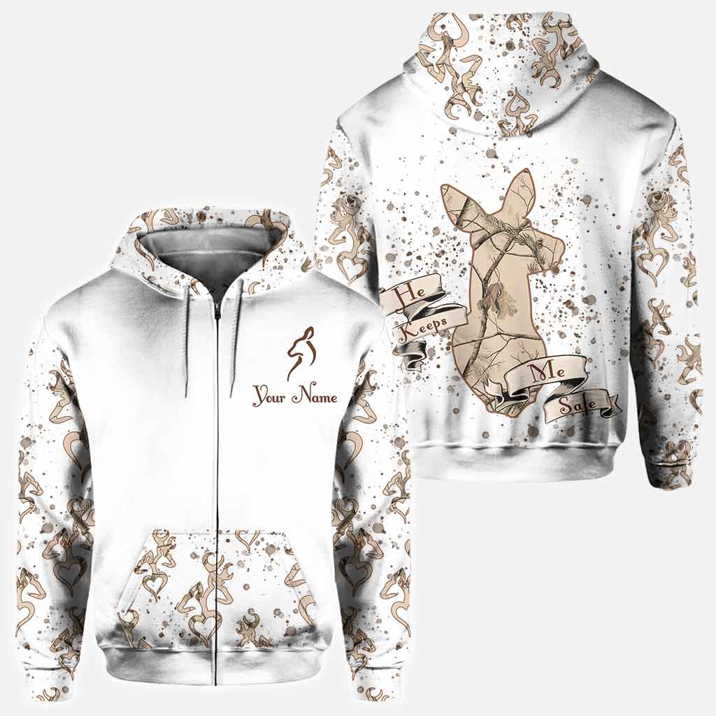 Seine Hirschkuh, ihr Hirsch – Personalisiertes T-Shirt und Hoodie für Paare auf der Jagd.