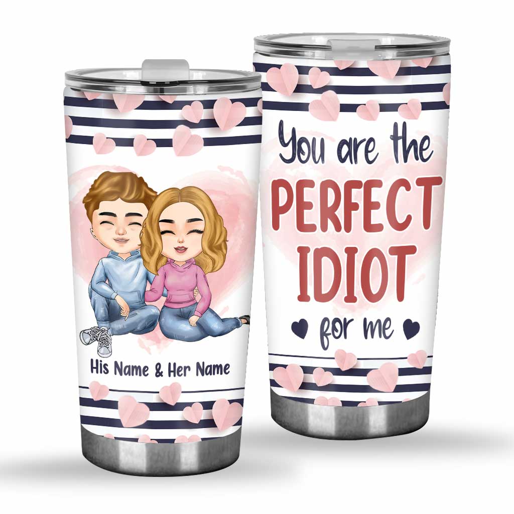 „Perfekter Idiot“ – personalisierter Pärchenbecher