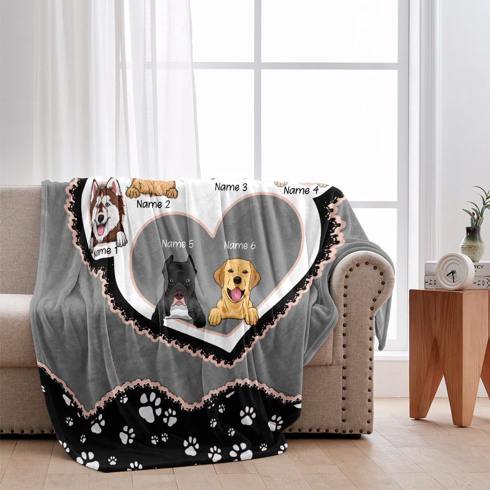Das Leben ist schöner mit meinen Hunden – personalisierte Hundedecke