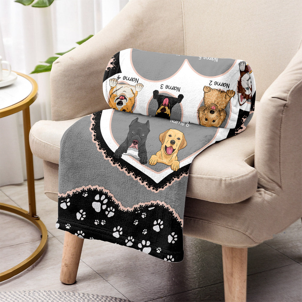 Das Leben ist schöner mit meinen Hunden – personalisierte Hundedecke