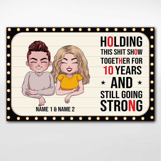 Gemeinsam diese Show gestalten – Personalisiertes Pärchenposter mit 3D-Musterdruck