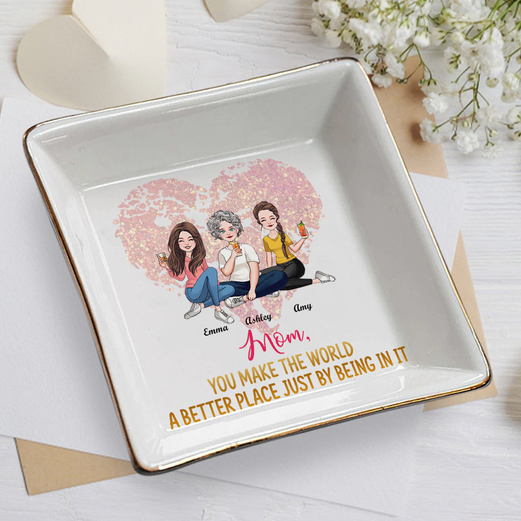 Du machst die Welt zu einem besseren Ort – Personalisierte Schmuckschale zum Muttertag