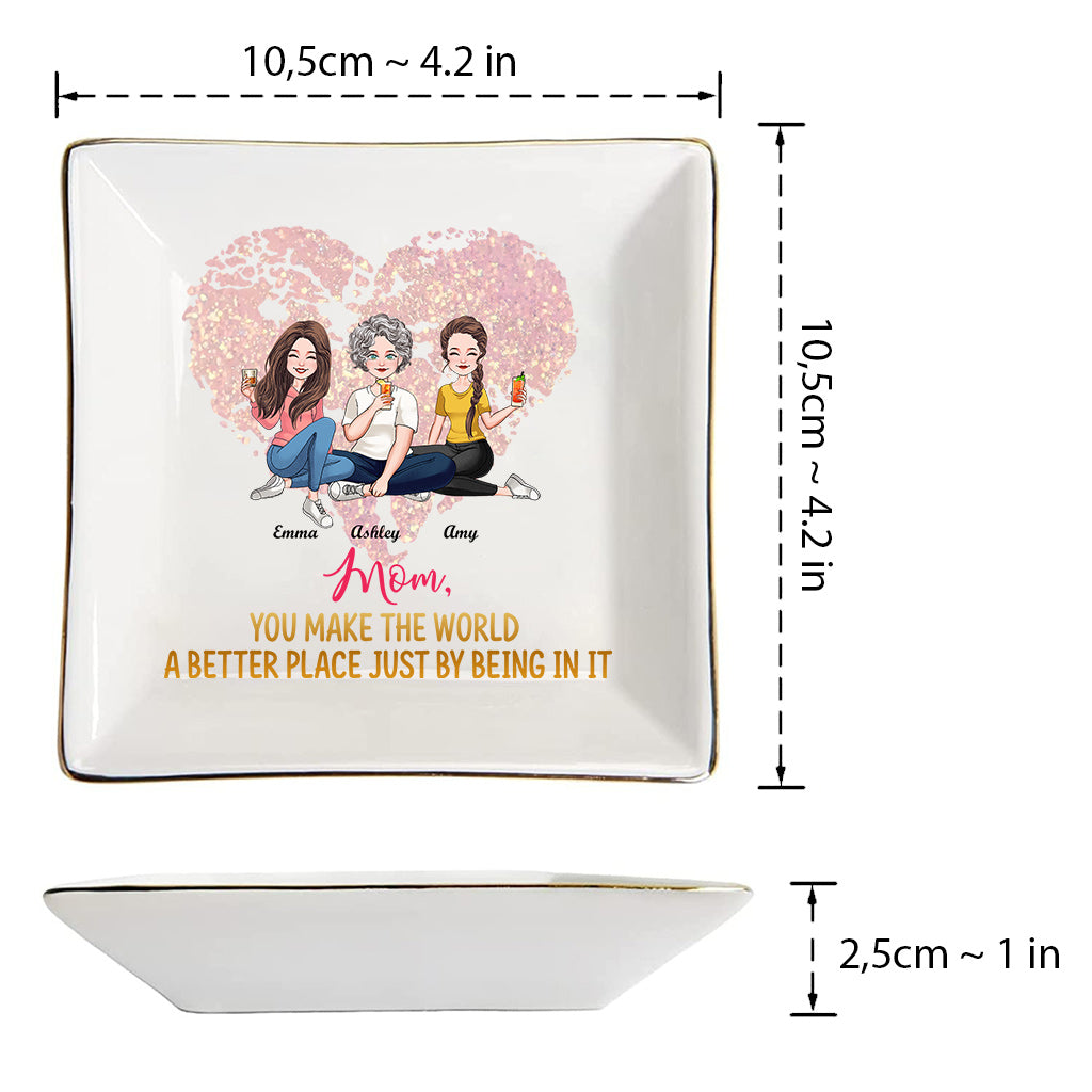 Du machst die Welt zu einem besseren Ort – Personalisierte Schmuckschale zum Muttertag