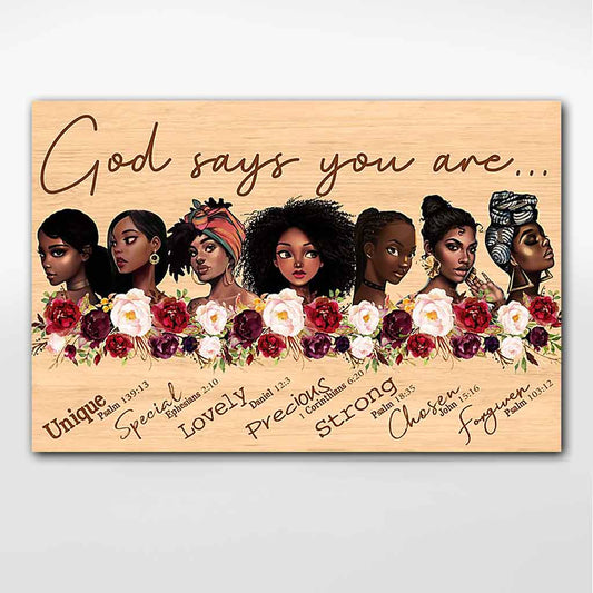 Gott sagt, du bist es – Poster für Afroamerikaner 062021