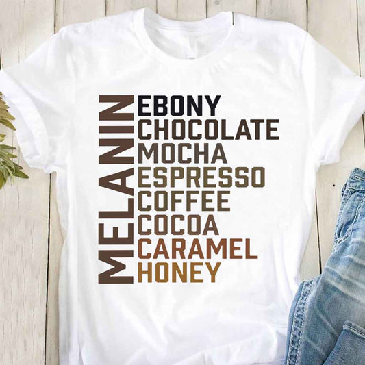 Melanin – T-Shirt und Hoodie für Afroamerikaner 062021