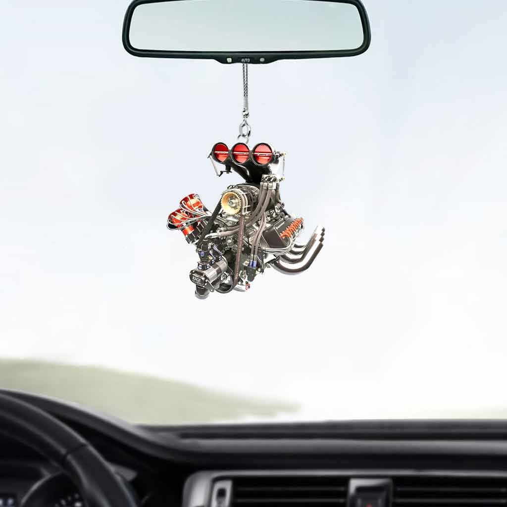 Rennmotor - Rennwagen-Ornament (beidseitig bedruckt) 062021