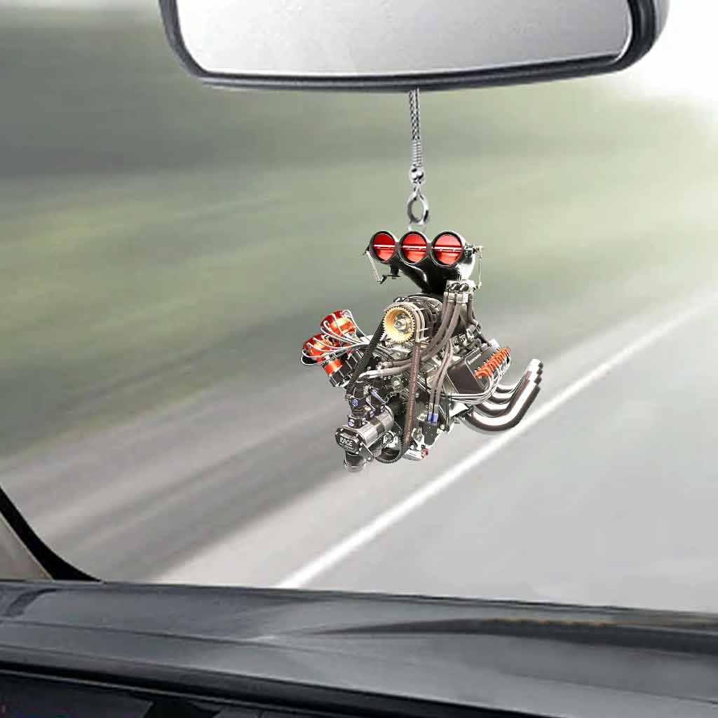 Rennmotor - Rennwagen-Ornament (beidseitig bedruckt) 062021