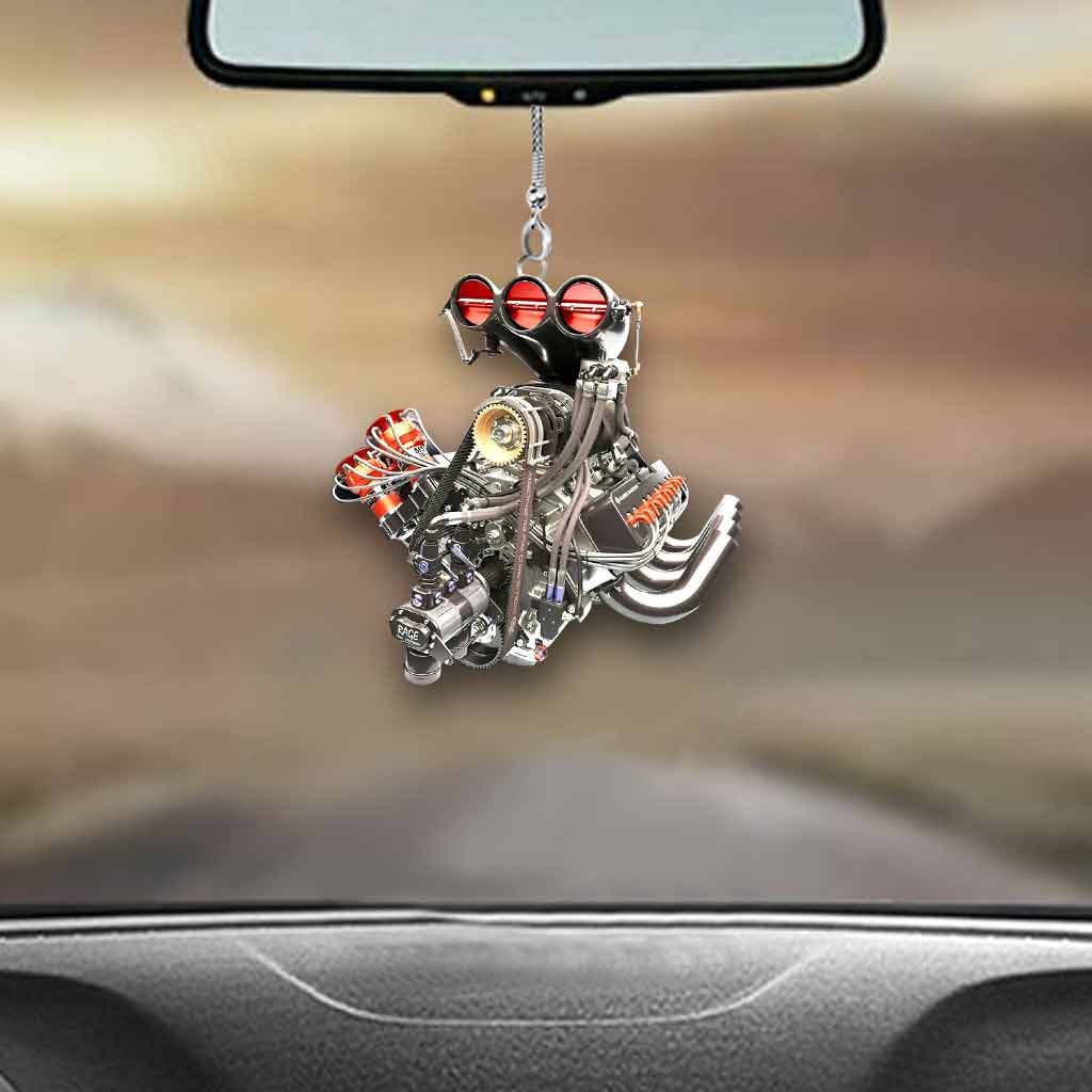 Rennmotor - Rennwagen-Ornament (beidseitig bedruckt) 062021