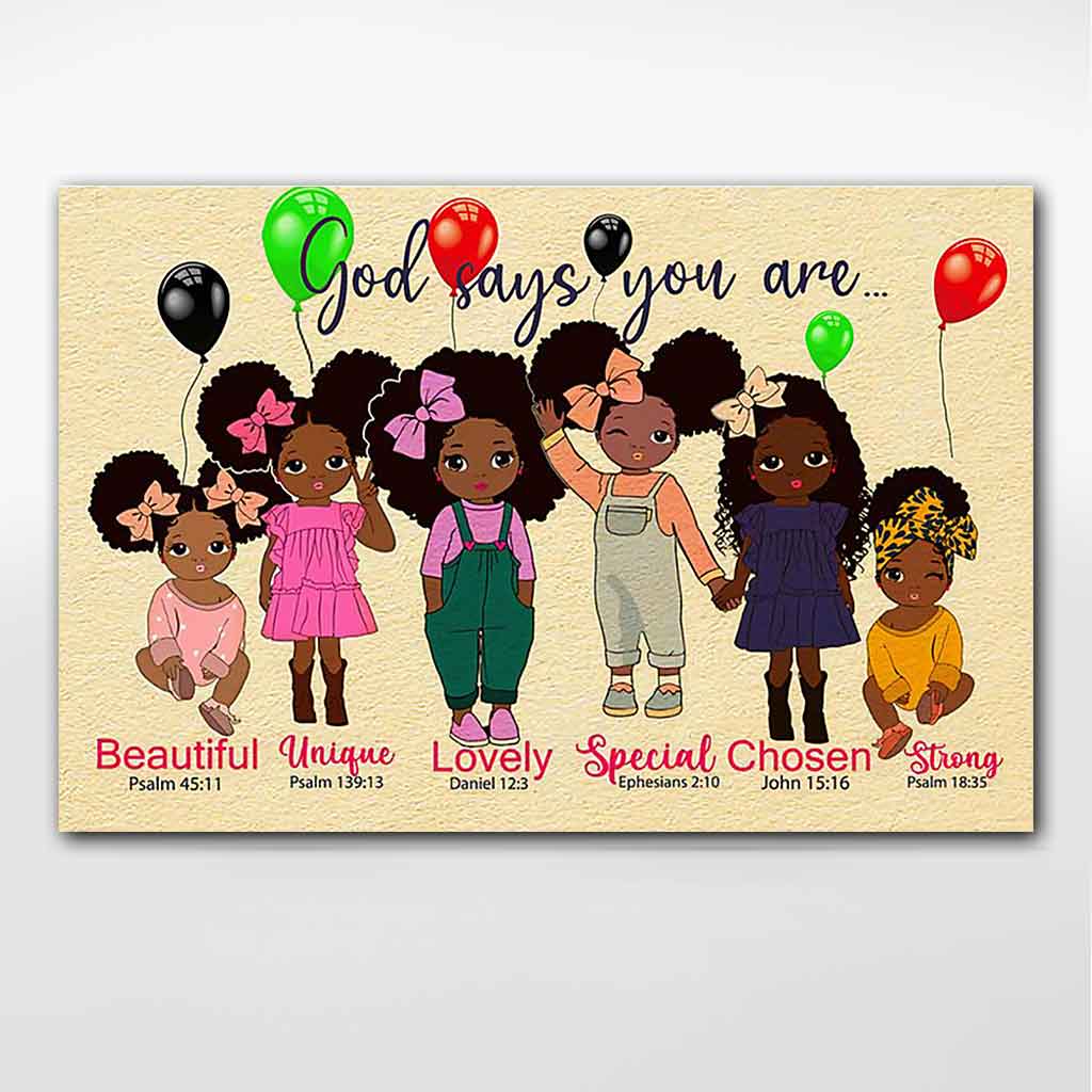 God Says You Are - African American Poster 062021