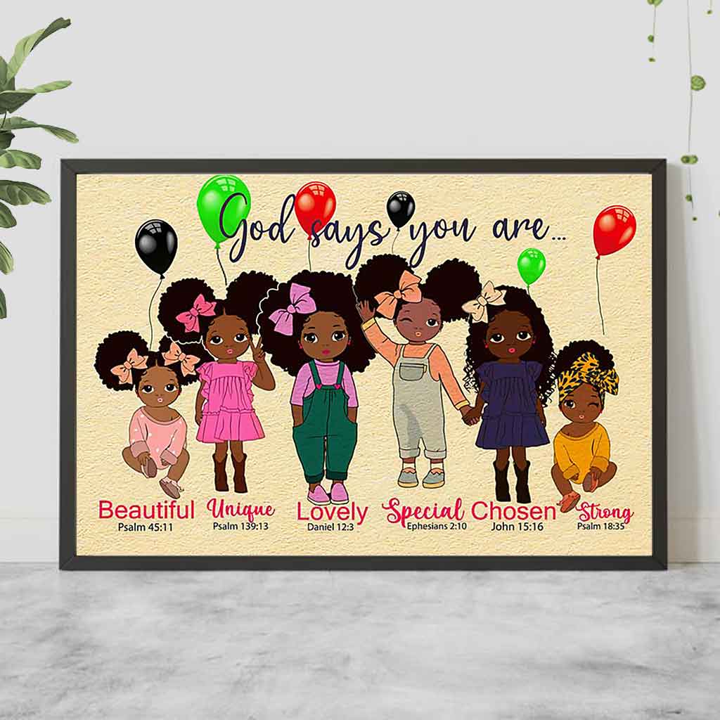 God Says You Are - African American Poster 062021