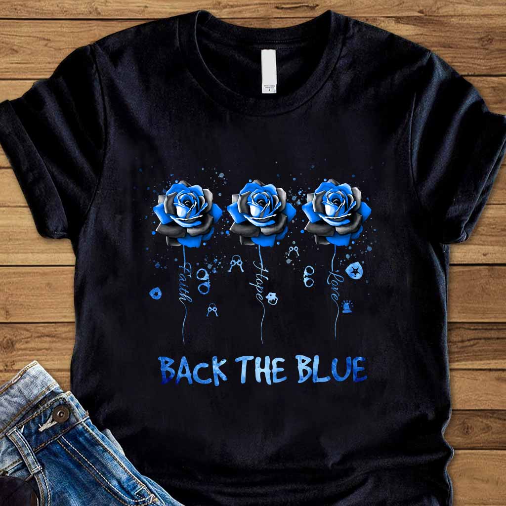 Blue Roses – Polizeibeamten-T-Shirt und Hoodie 062021