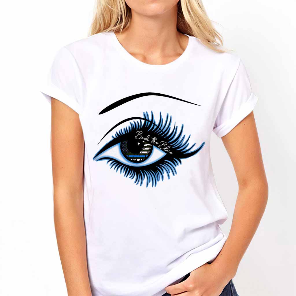 Blue Line Eye - Police Officer T-shirt And Hoodie 062021