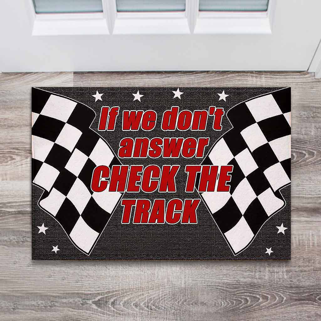 Check The Track - Racing Personalized Doormat 062021