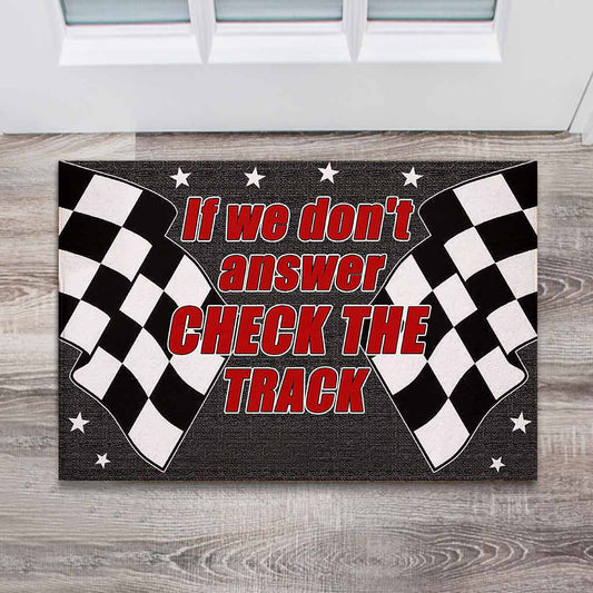 Check The Track - Racing Personalized Doormat 062021