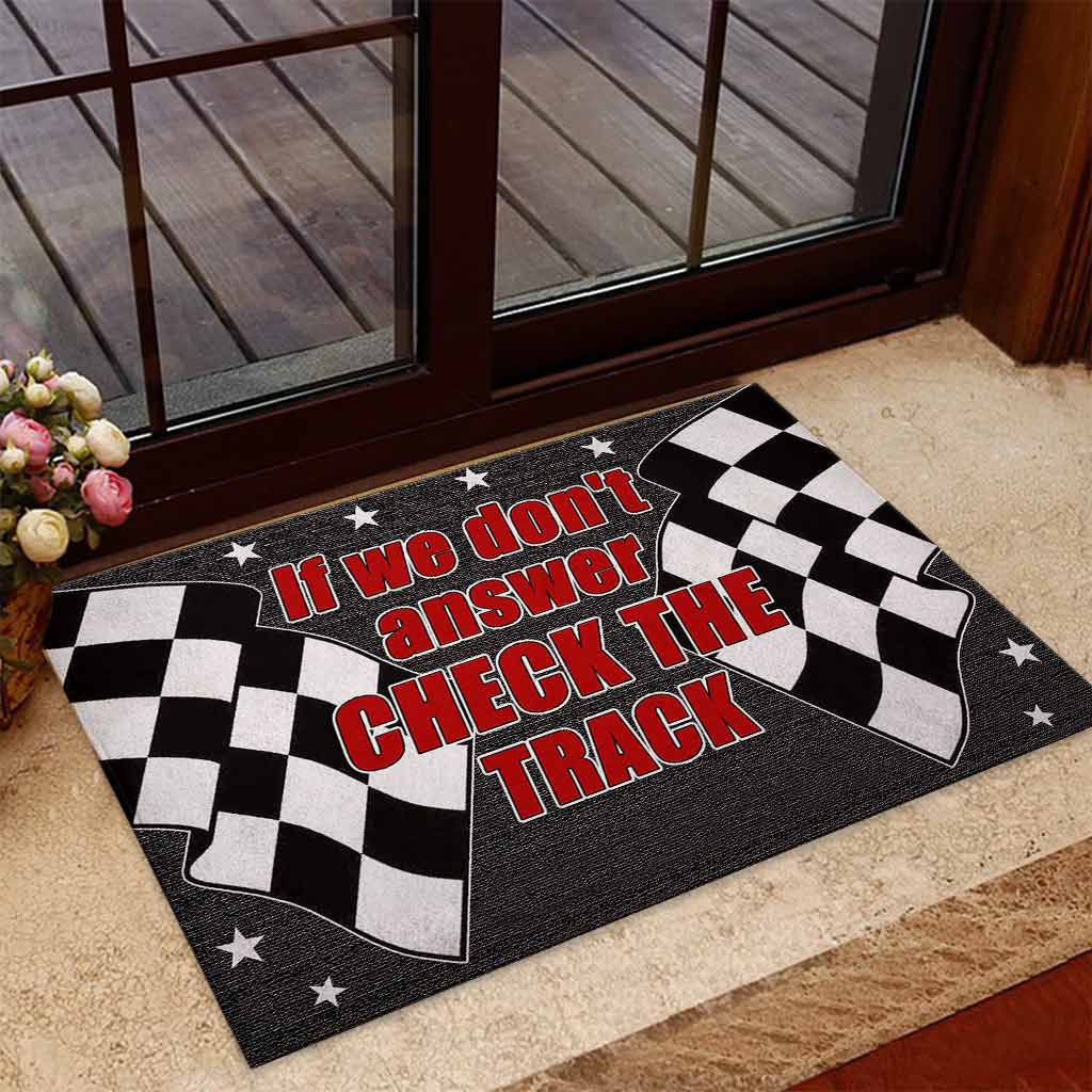 Check The Track - Racing Personalized Doormat 062021
