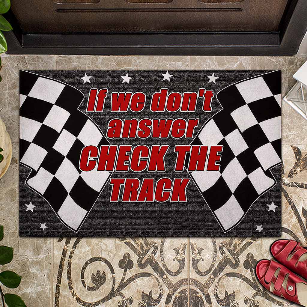 Check The Track - Racing Personalized Doormat 062021