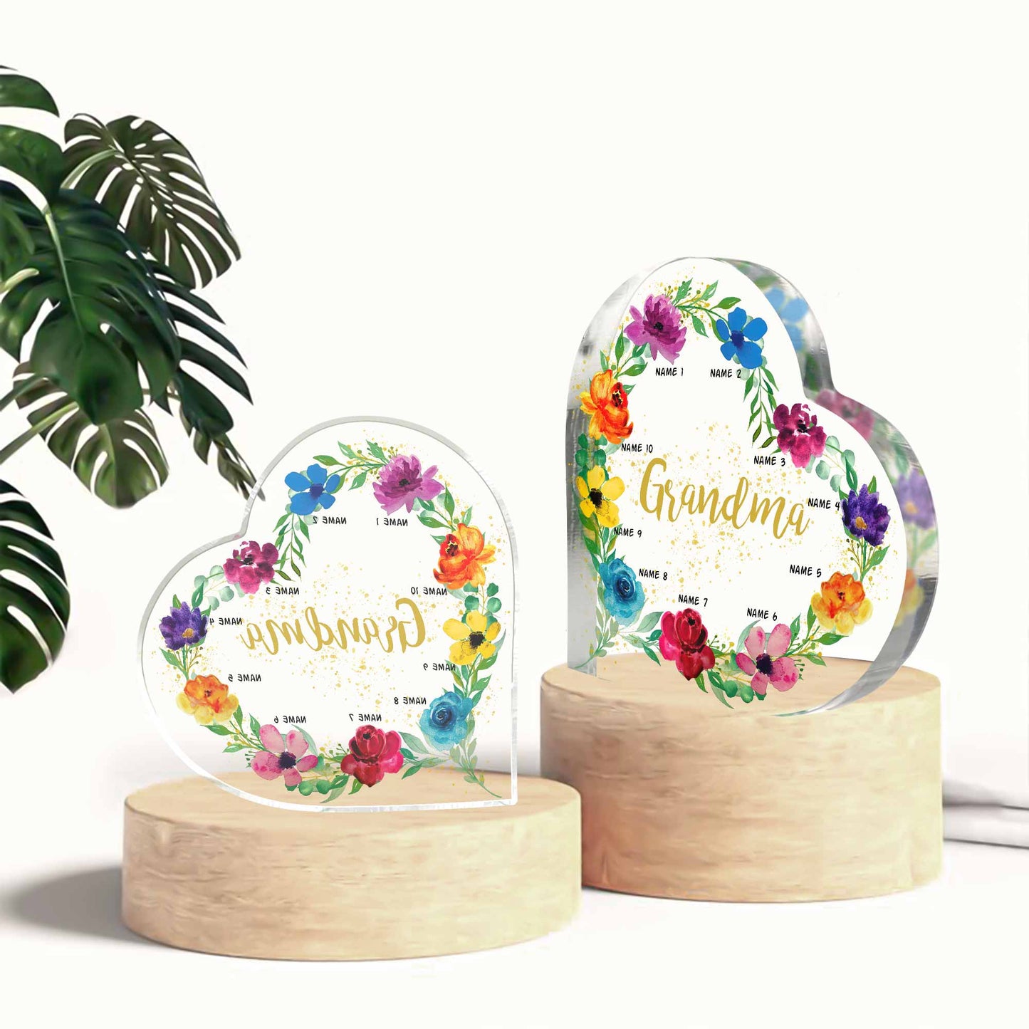 Oma – Personalisierte Acrylplakette in individueller Form