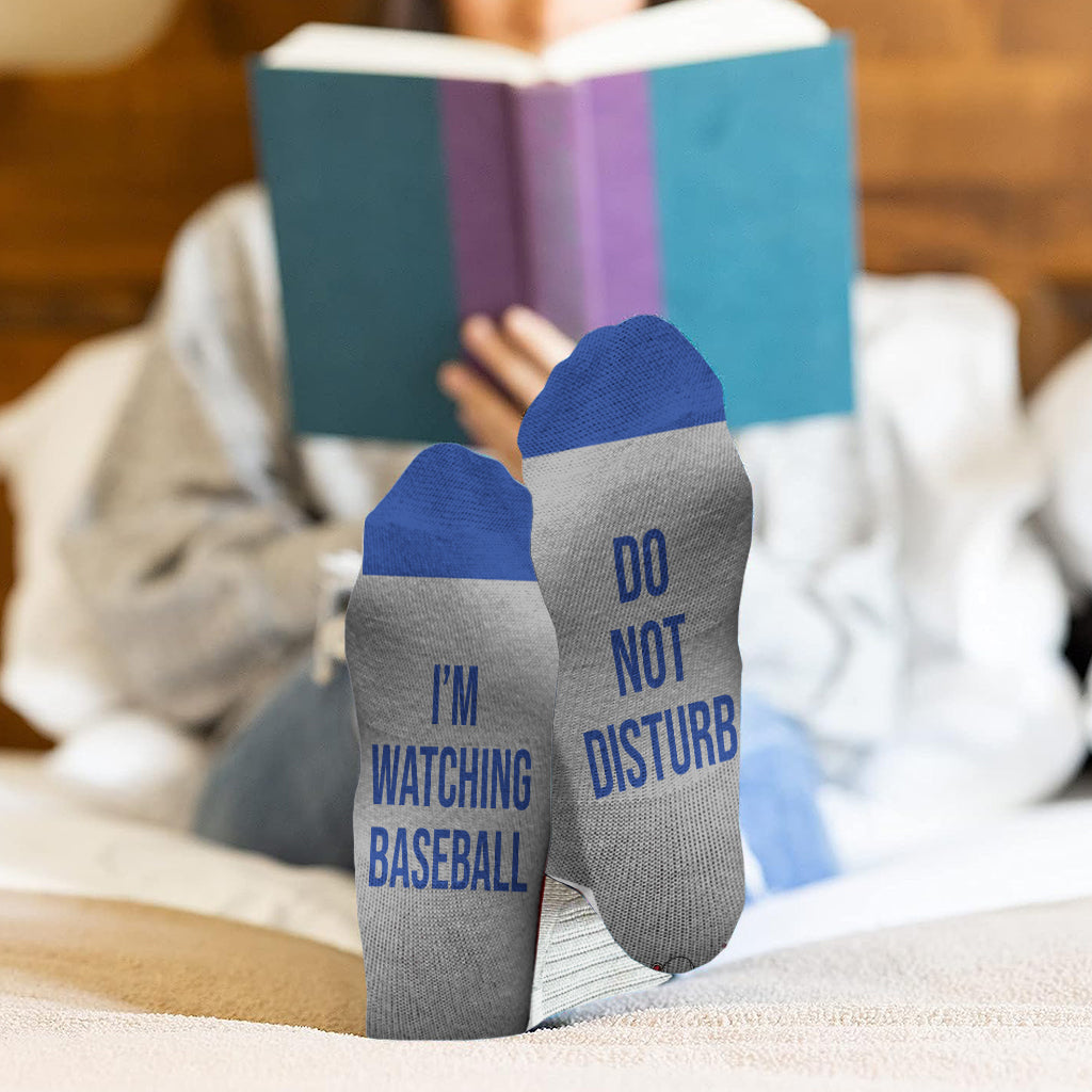 Ich schaue Baseball – personalisierte Baseballsocken