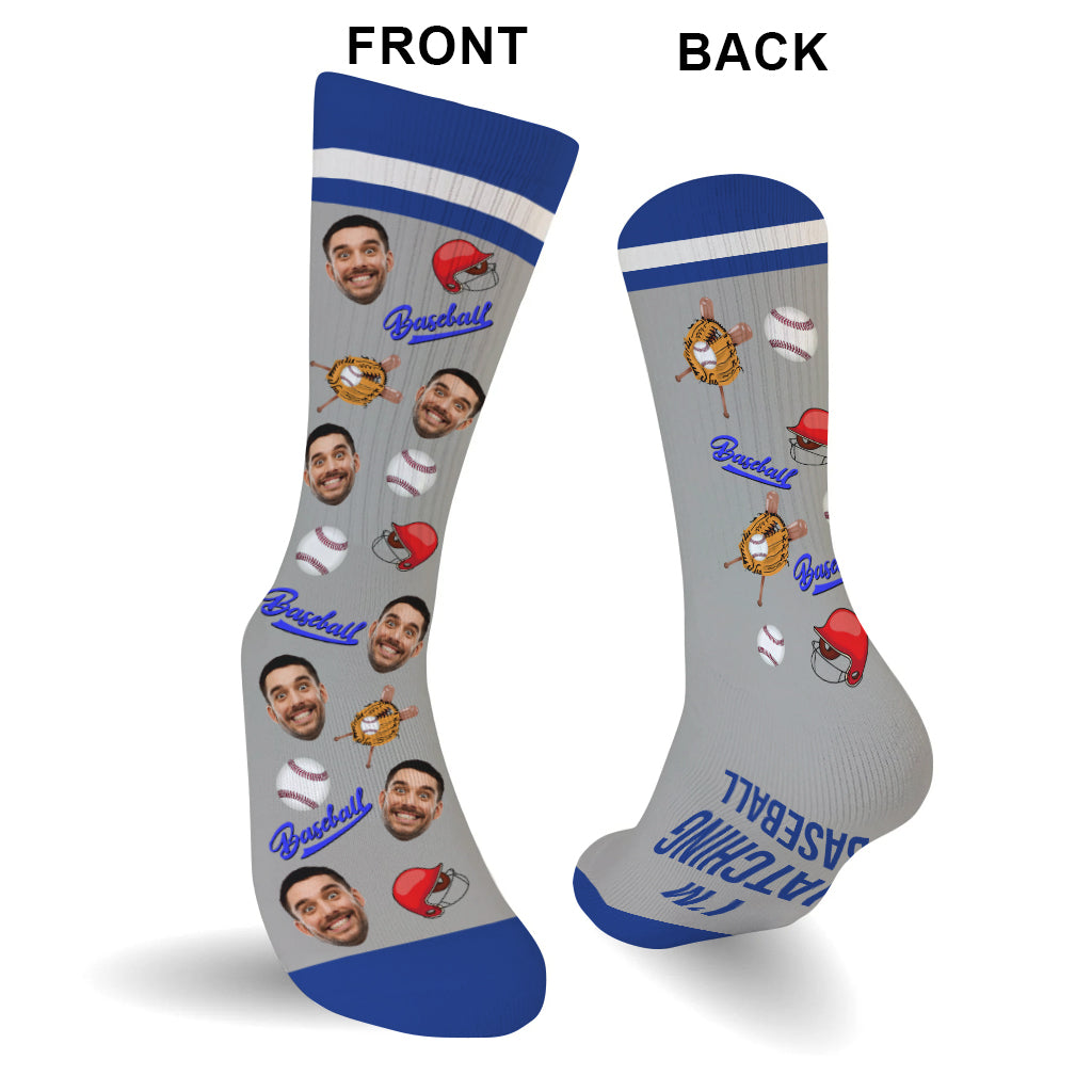Ich schaue Baseball – personalisierte Baseballsocken