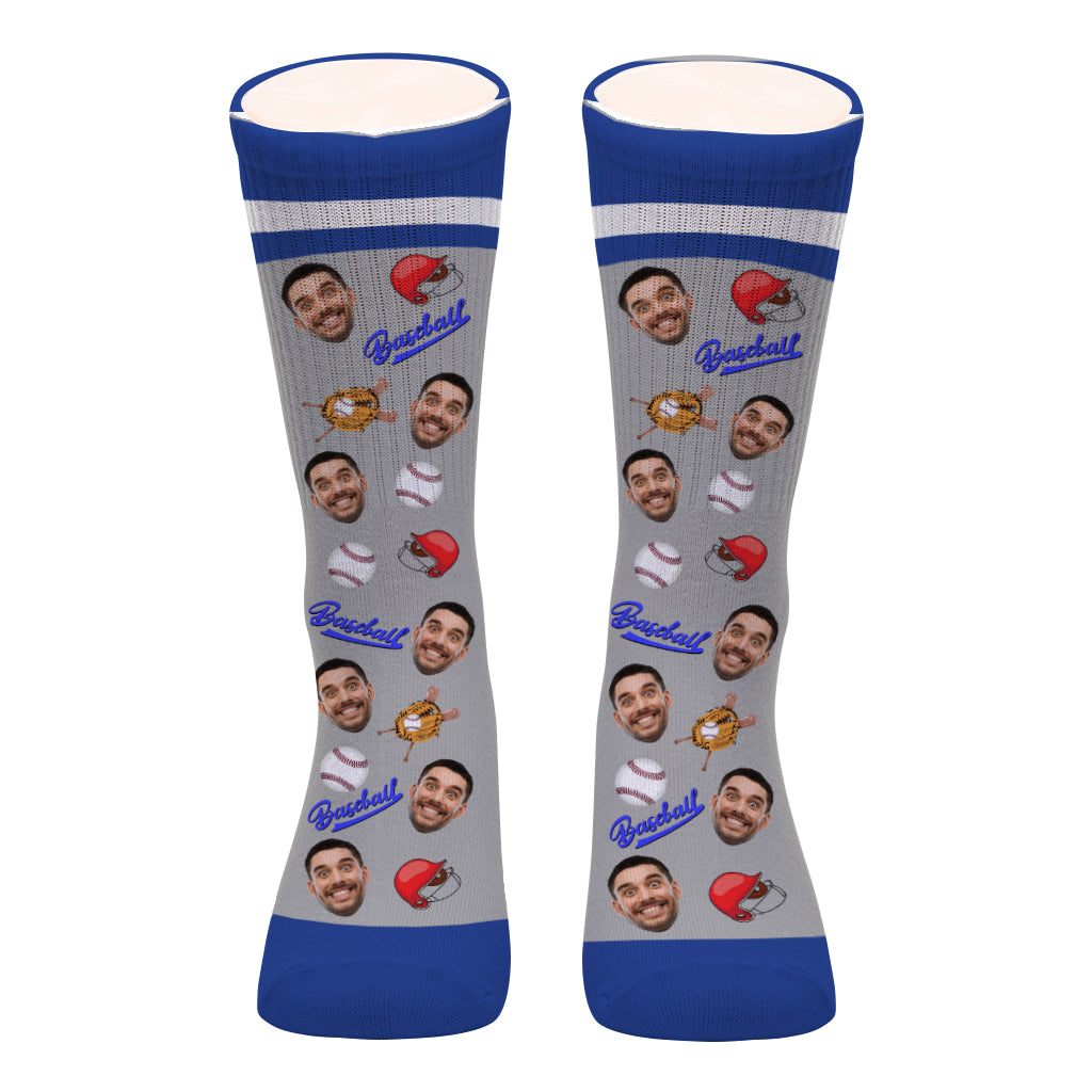 Ich schaue Baseball – personalisierte Baseballsocken
