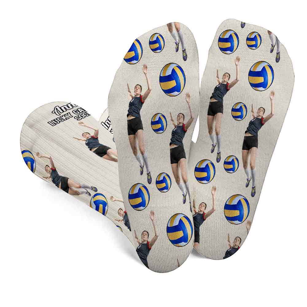 Glückssocken für den Spieltag – Personalisierte Volleyballsocken
