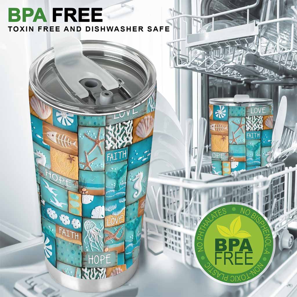 Faith Hope Love – Sea Lover 3D-Muster-Becher