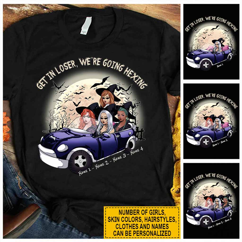 Steig ein, Verlierer! Wir verhexen die Hexe! - Personalisiertes Halloween-T-Shirt und Hoodie