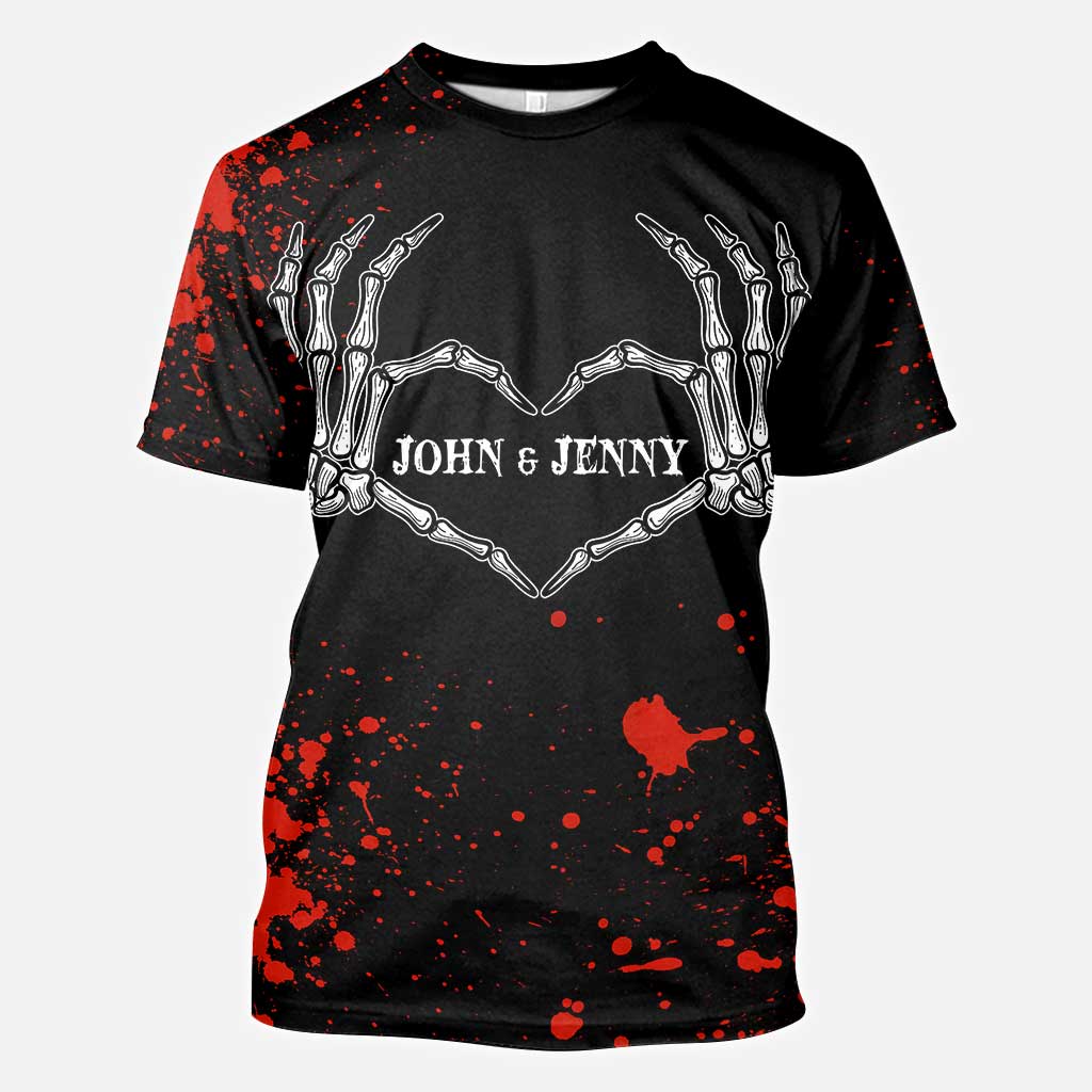 Till Your Unsolvable Murder Do Us Part - Personalized Halloween Couple All Over T-shirt and Hoodie