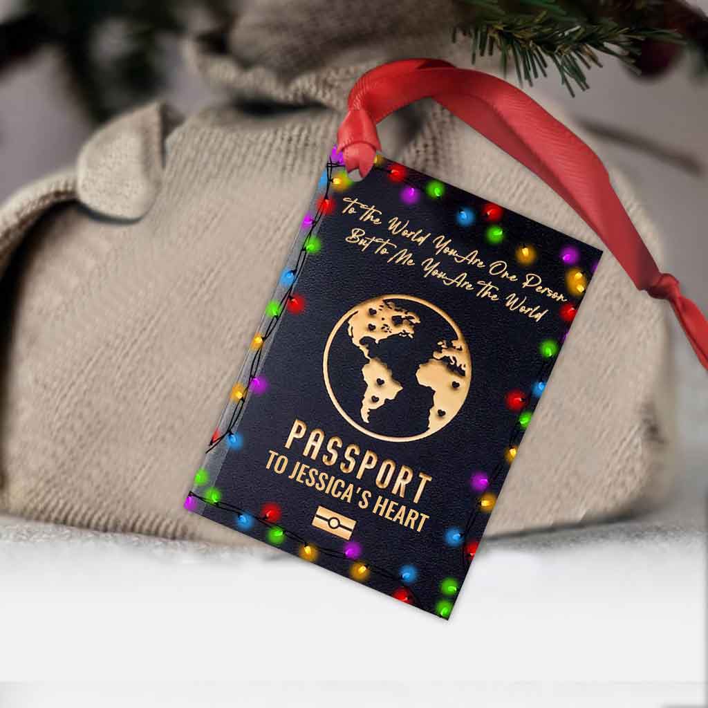 Für die Welt bist du eine Person - Personalisierter Weihnachtsschmuck für Paare (beidseitig bedruckt)