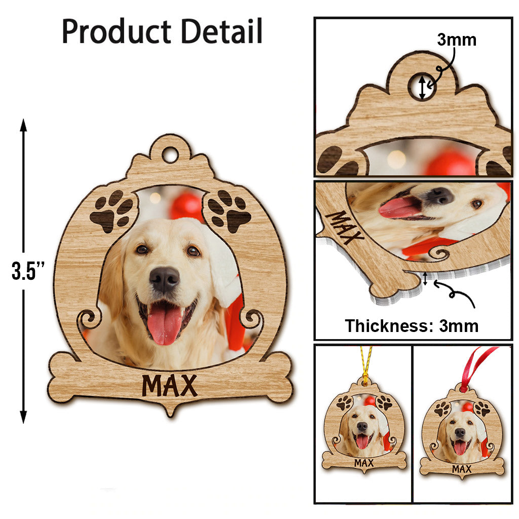 Niedliche Katzen- und Hundepfoten – personalisierter Weihnachtsschmuck (beidseitig bedruckt)