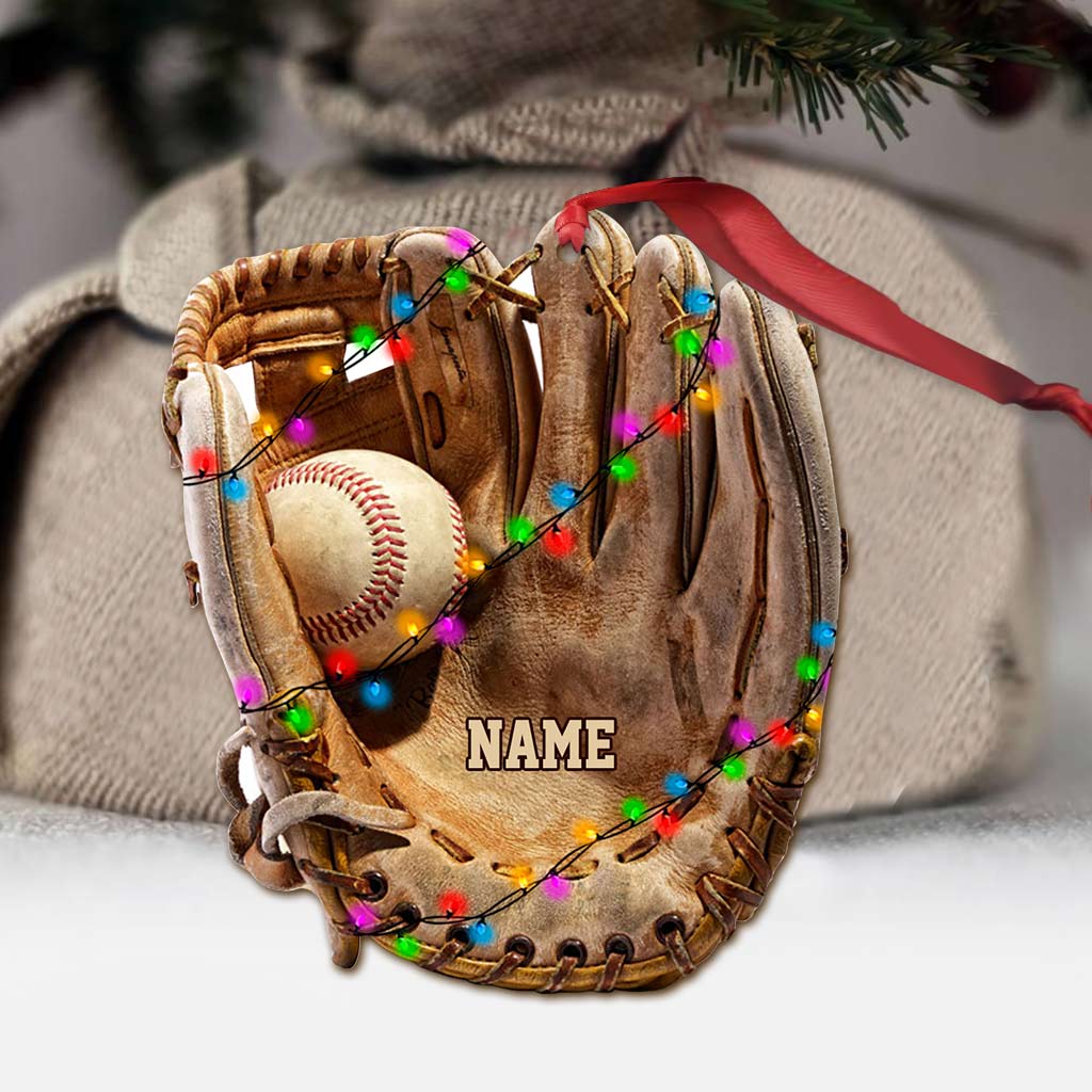 Baseball-Fans – Personalisierter Weihnachtsbaumschmuck (beidseitig bedruckt)