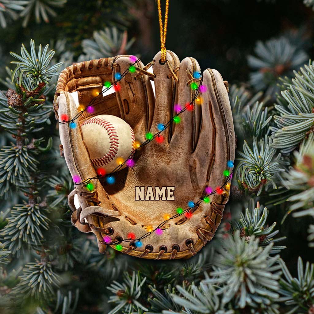Baseball-Fans – Personalisierter Weihnachtsbaumschmuck (beidseitig bedruckt)