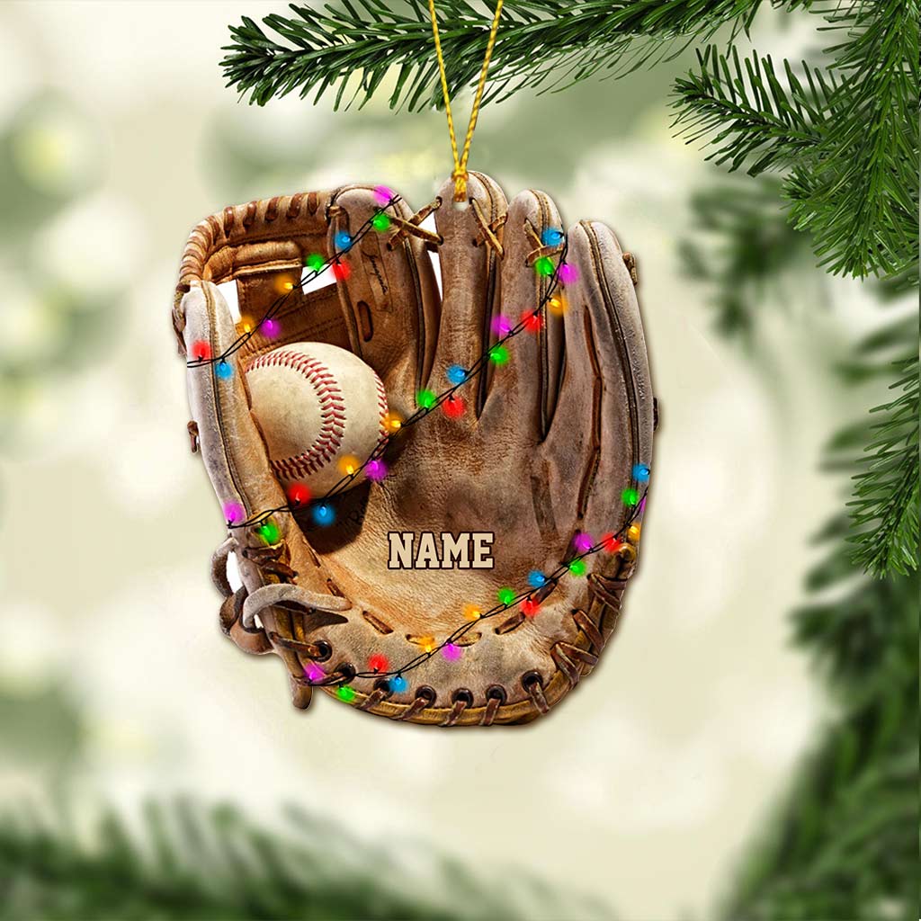 Baseball-Fans – Personalisierter Weihnachtsbaumschmuck (beidseitig bedruckt)