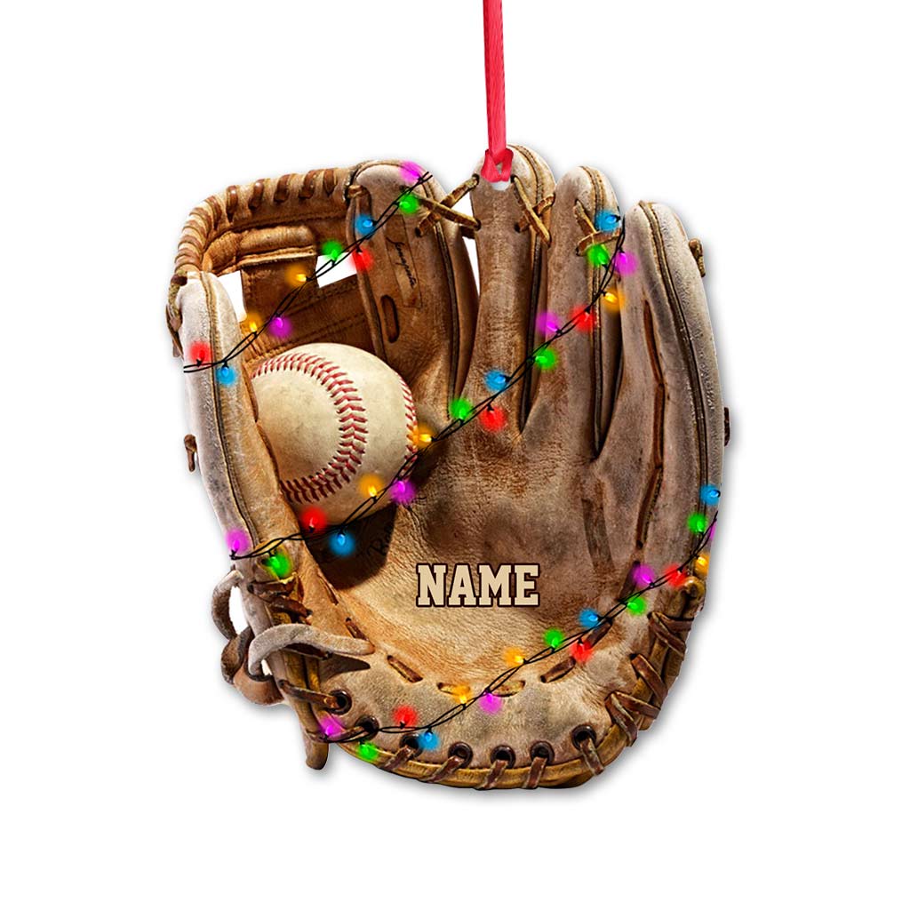 Baseball-Fans – Personalisierter Weihnachtsbaumschmuck (beidseitig bedruckt)