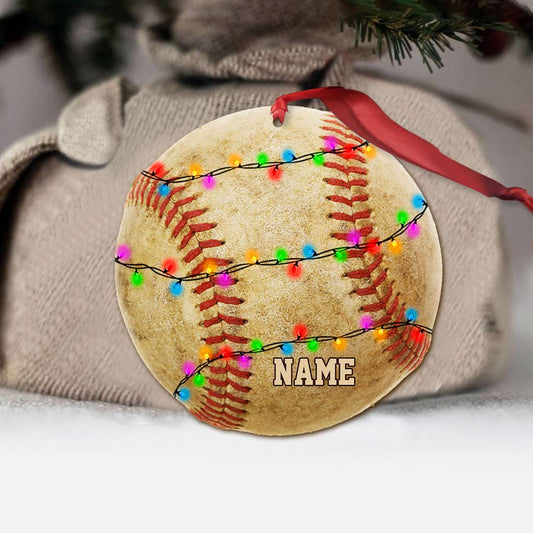 Baseball-Fans – Personalisierter Weihnachtsbaumschmuck (beidseitig bedruckt)