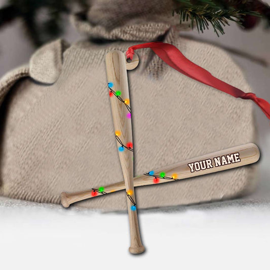 Baseball-Fans – Personalisierter Weihnachtsbaumschmuck (beidseitig bedruckt)