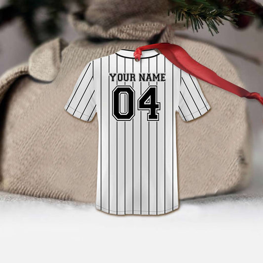 Baseball-Fans – Personalisierter Weihnachtsbaumschmuck (beidseitig bedruckt)