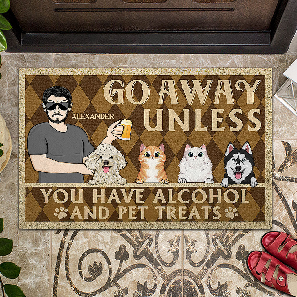 Go Away - Personalized Dog Doormat