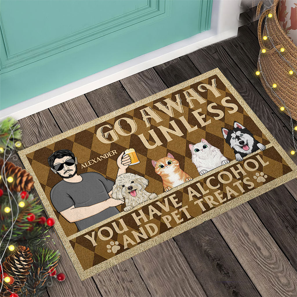 Go Away - Personalized Dog Doormat