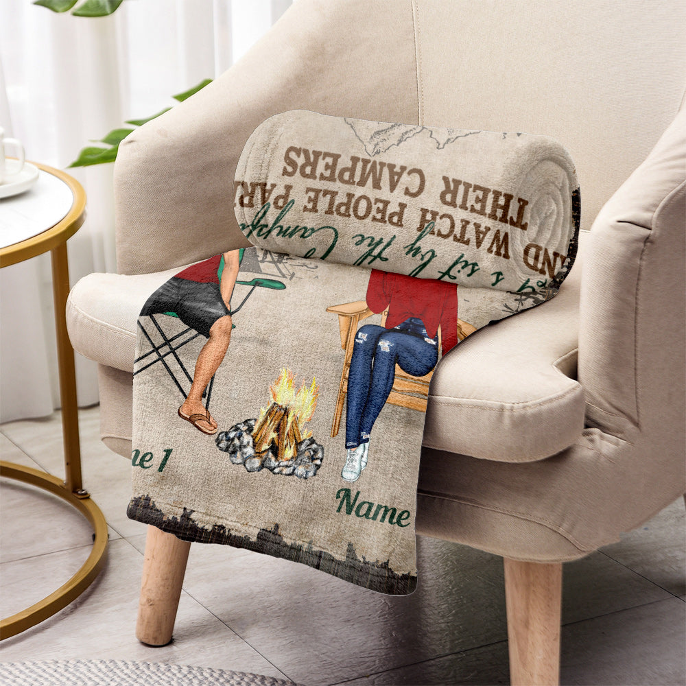 Camping für Paare – Personalisierte Campingdecke für Paare