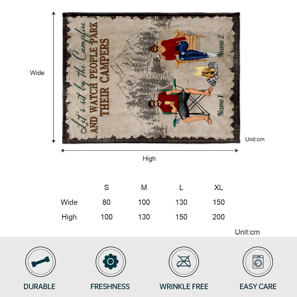 Camping für Paare – Personalisierte Campingdecke für Paare